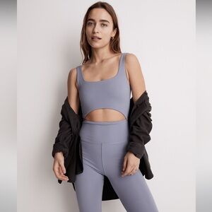 Madewell Purple Flex Cutout Unitard